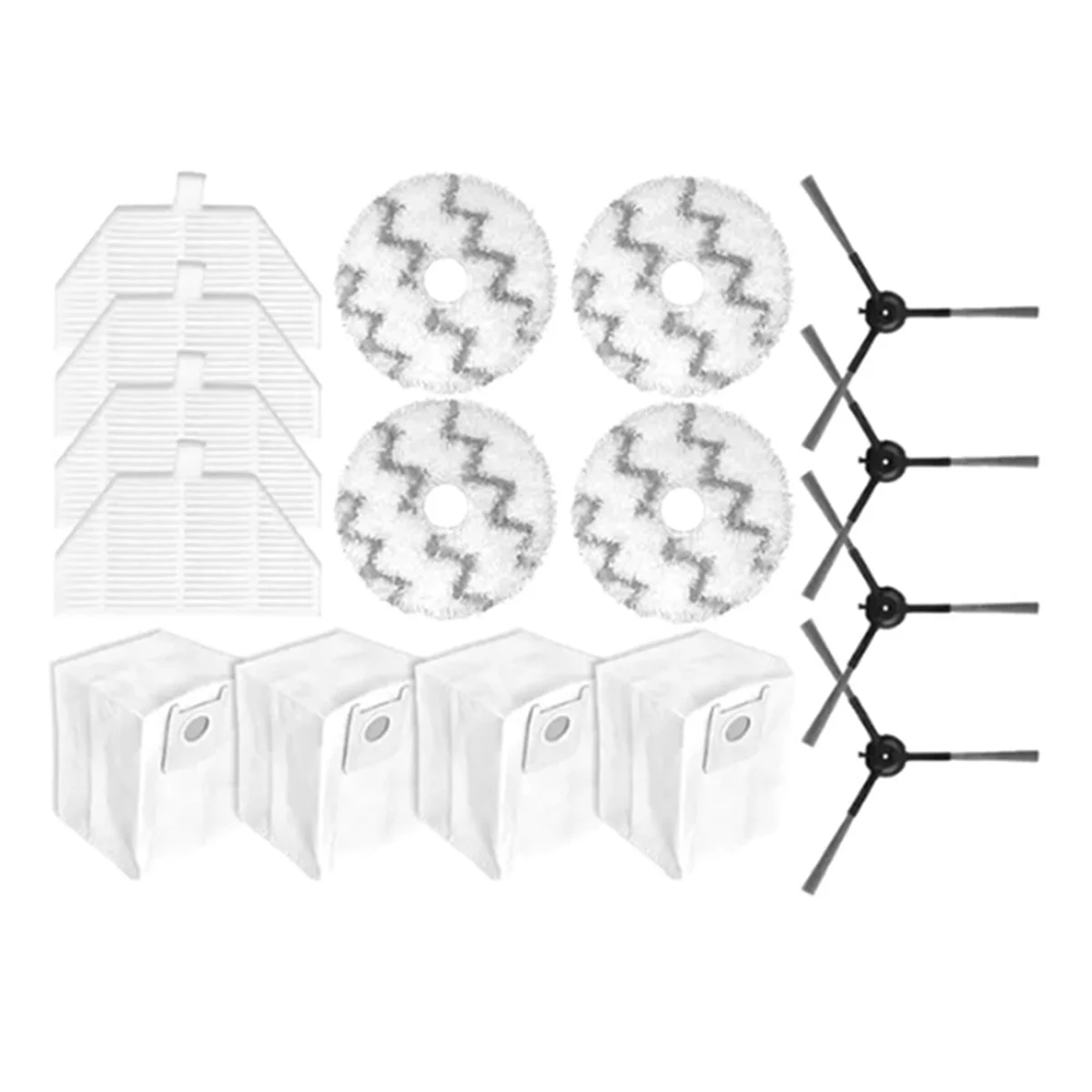 Repuestos para Robot aspirador EVA SDJ06RM, accesorios, cepillo lateral, filtro, mopa, paño, bolsa de polvo