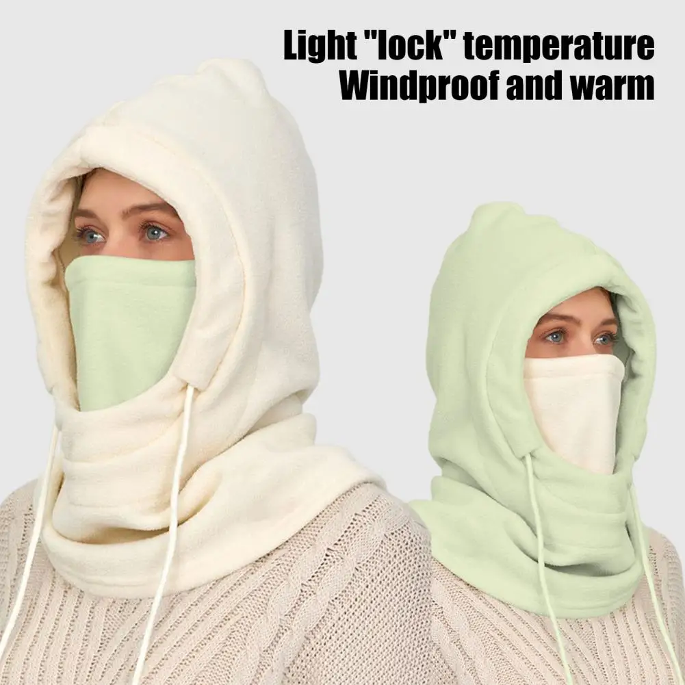 

Warm Winter Headgear Windproof Skiing Hat with Adjustable Drawstring Fleece Lining for Weather Upgraded Riding for Outdoor
