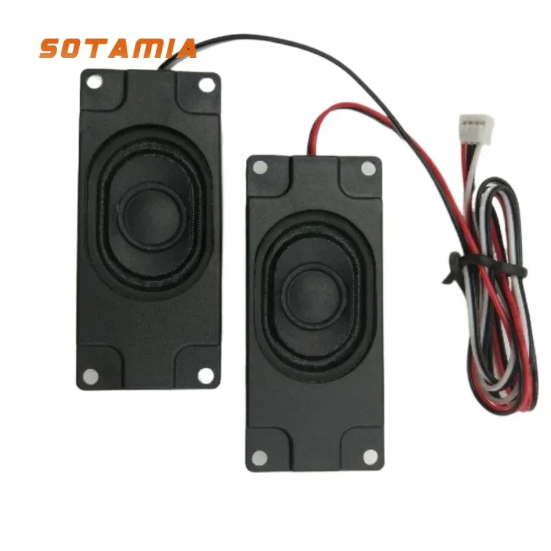 SOTAMIA 2Pcs 3070 Mini Speakers 4 Ohm 3W LCD TV Advertising Speaker Audio Loudspeaker DIY Computer Decoder Passive Box Speaker