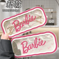 New Barbie Glasses Case Cute Storage Box Anime Kawaii Cartoon Transparent Sunglasses Protective Case Girl for Gifts