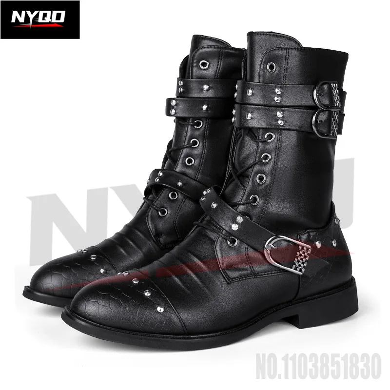 2024 New Mid Barrel Boots Honorary Boots Motorcycle Men\'s Performance Boots motorcycle shoes botas moto 37-45size moto shoes
