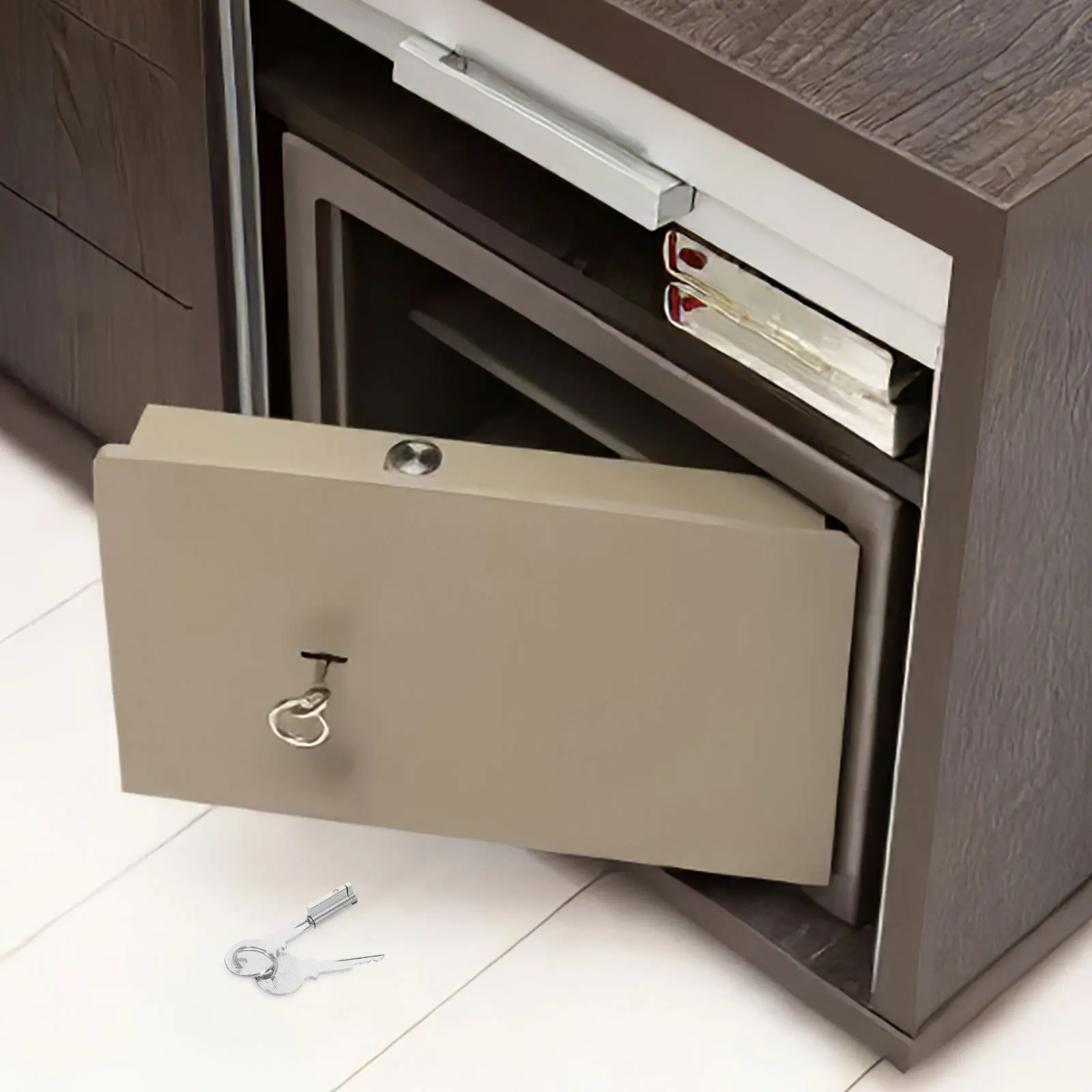 

Freezer Door Lock 22mm Heavy Duty Anti-Theft Refrigerator Lock Cylinder Resistant Key for Commercial Home Fridge