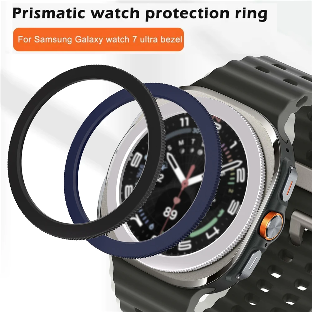 For Samsung Galaxy Watch7 Ultra 47mm Bezel Oil Injection Diamond Circle Circle Prismatic Watch Protection Anti-collision