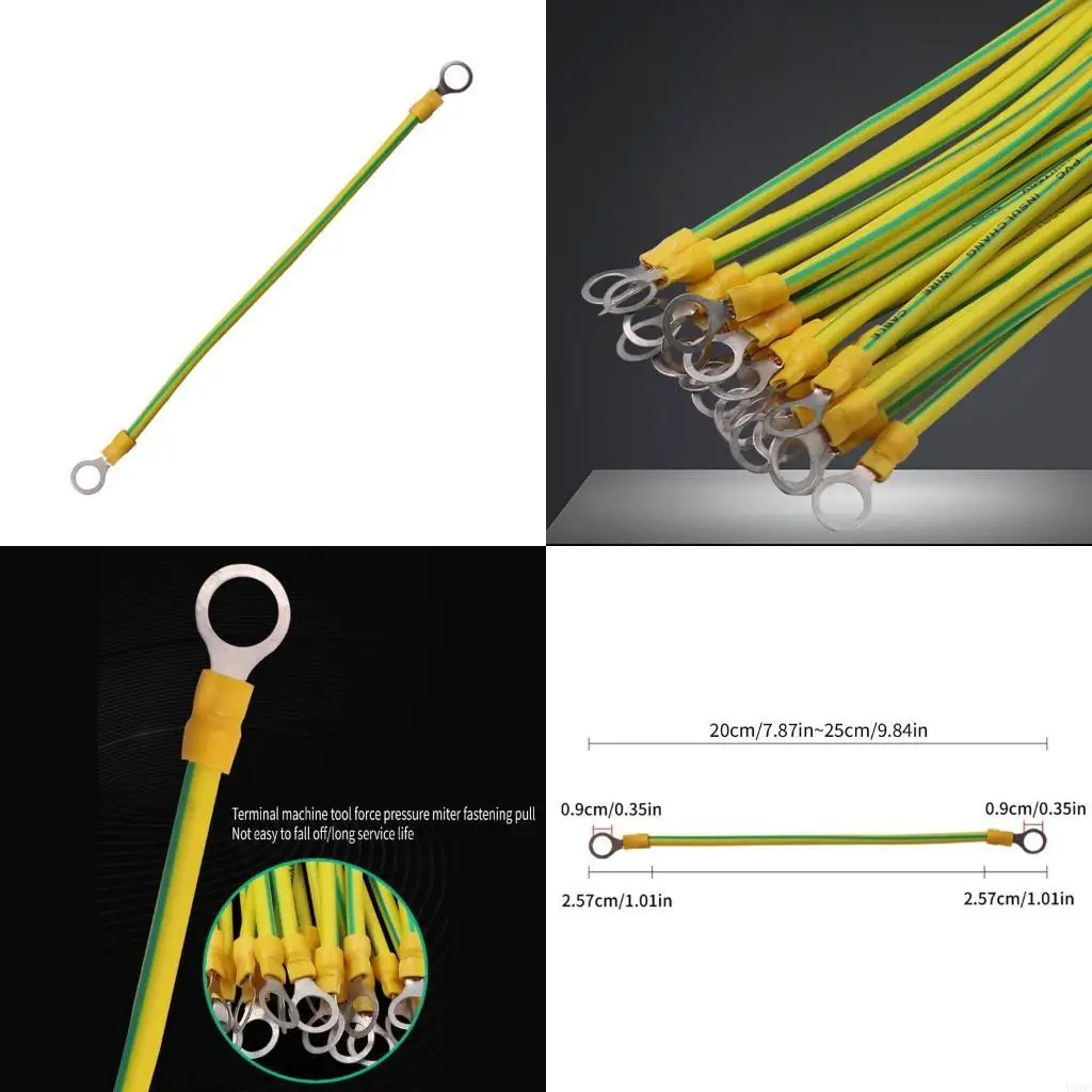 Copper Bridge Jumper Yellow Green Grounding Wire Photovoltaic Grounding Wire New