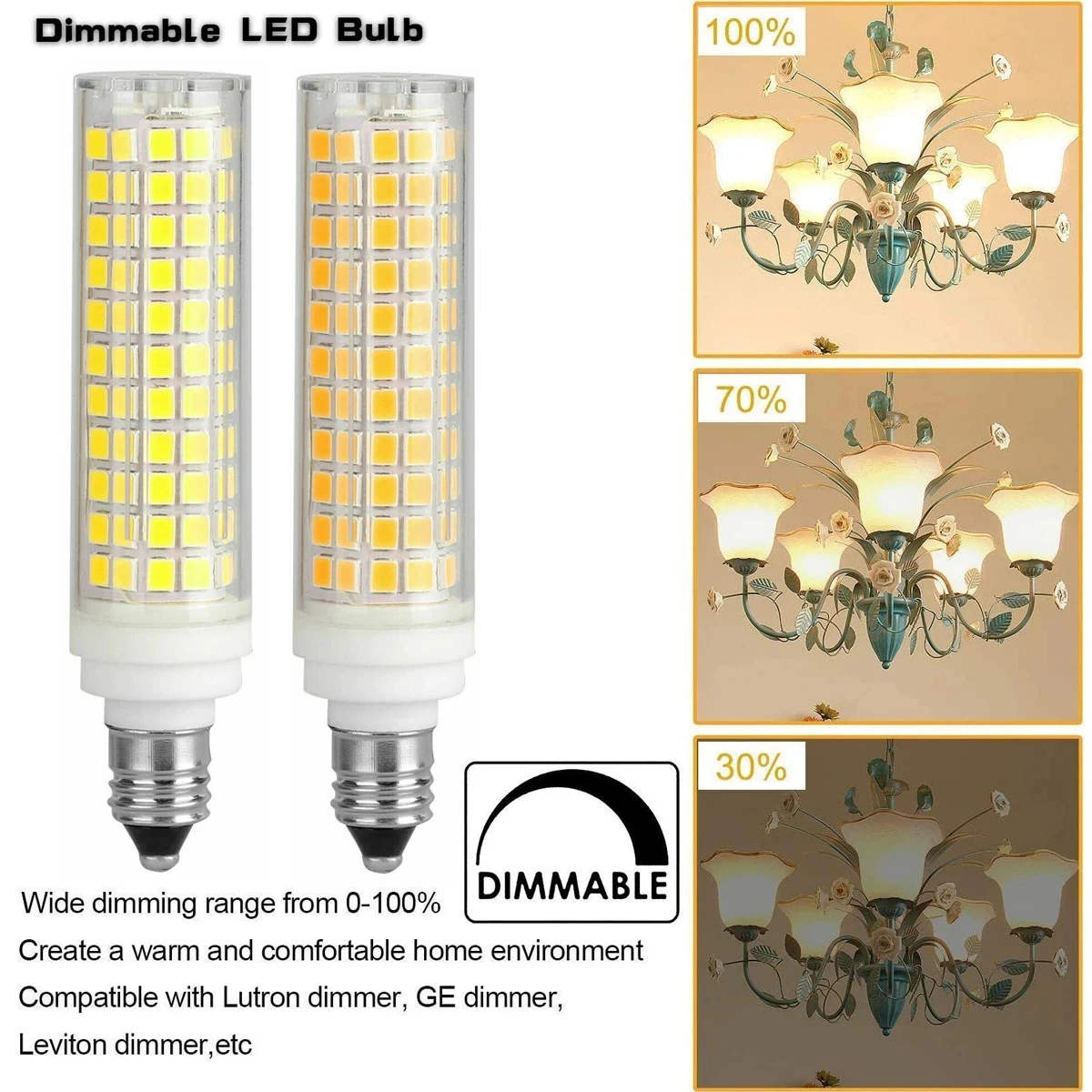 BA15D E11 E12 E14 8W Dimmable LED Corn Light Bulb 136 LED Ceramic Light 220V 120V Courtyard Wall Light Replace 150W Halogen Lamp