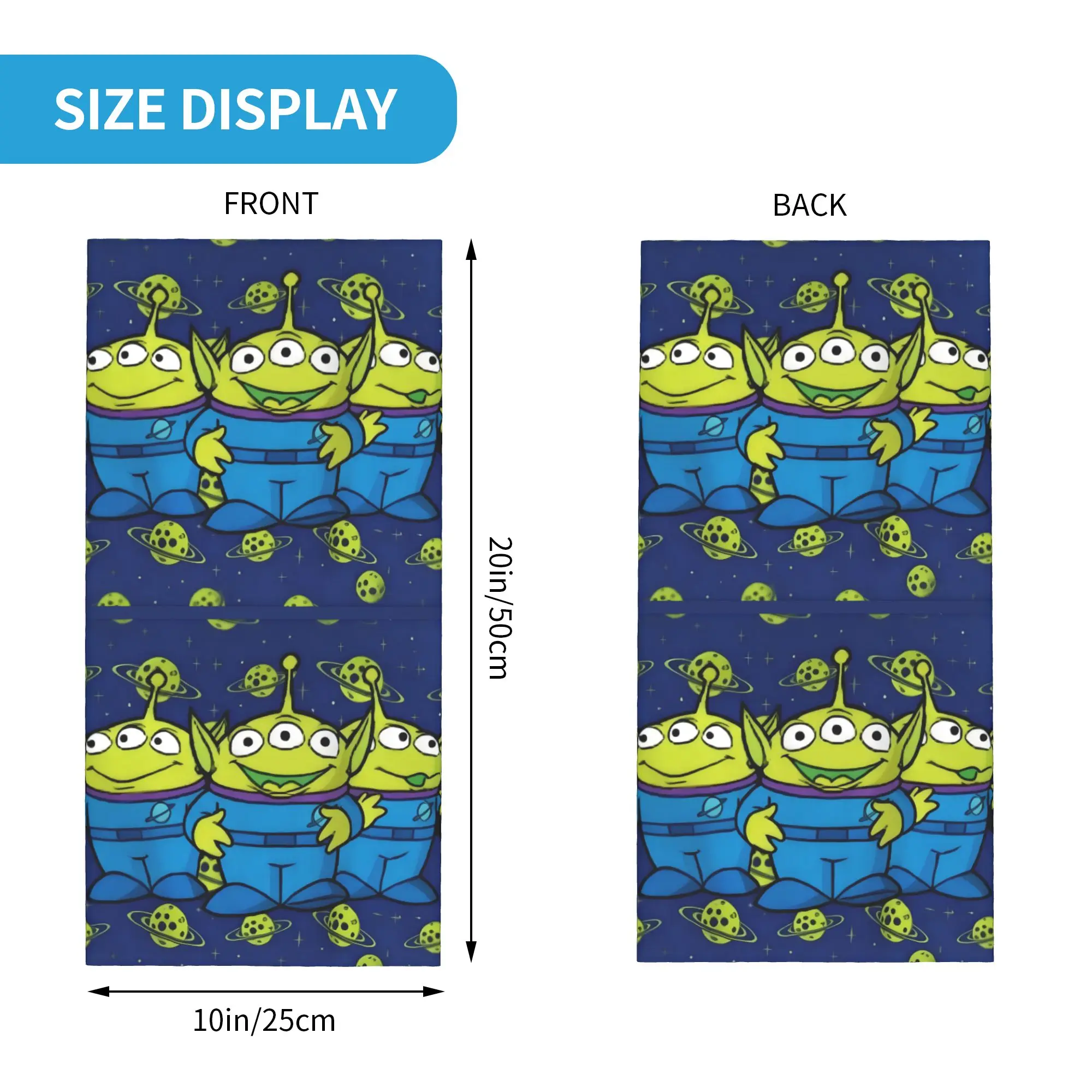 Custom Blue A-Aliens Bandana Neck Gaiter UV Protection Face Scarf Cover Men Women T-Toys S-Storys Headwear Tube Balaclava