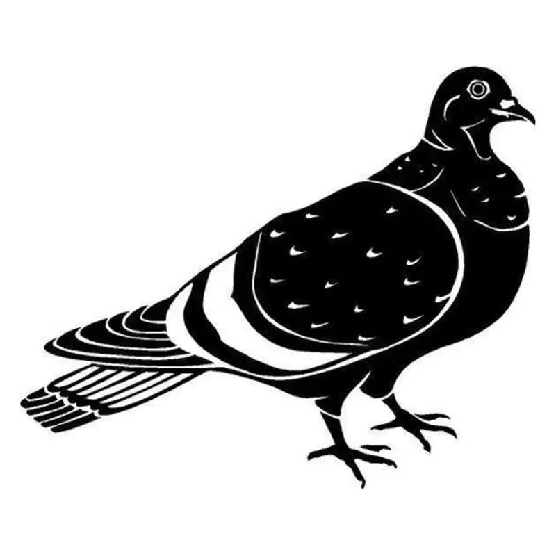 

Personality Cartoon Cute Dove Body Decal Sticker Bird Fashion Vinyl Car Accessories Black/Silver, 10CM