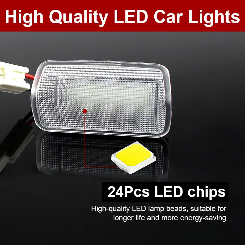 2pcs Super bright 6000K white car LED Door Courtesy Light for TOYOTA Wish Prius Camry alphard Isis estima For Lexus IS250 RX350 view 2