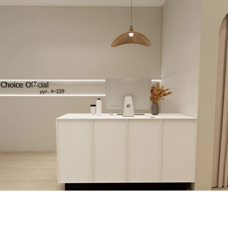 Simple and modern, bar table, walnut front desk, hotel counter