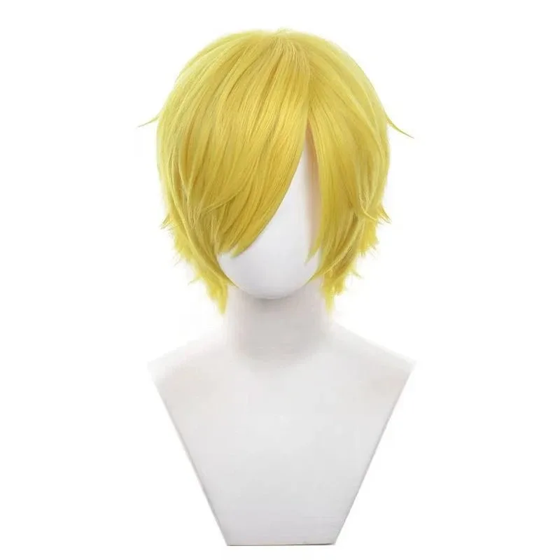 

CyVinsmoke Sanji Косплей Парик Синтетический Короткий Прямой Парик Цельный Аниме Coser Термостойкое Волокно Парик Высокого Качества Хэллоуин