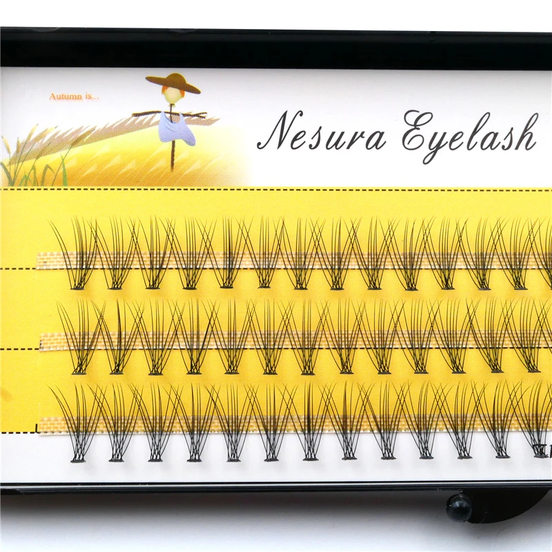 60 Bundles/box 10D mink Grafting Lashes Cluster Eyelash extension 3D Russian Individual Eyelash Cluster Makeup Tool Lashes Cilia