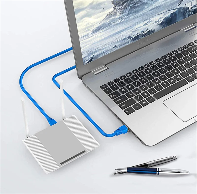 Ethernet Cable Cat 6 Flat Long High Speed Network Cable Rj45 Connectors 15M 25M 30M 50M UTP Cat 6 Splitter for Laptop Router image 3