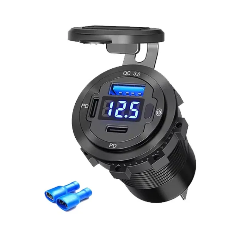 Ładowarka samochodowa Amazon Bestseller z przełącznikiem, szybka ładowarka wieloportowa do modyfikacji samochodów