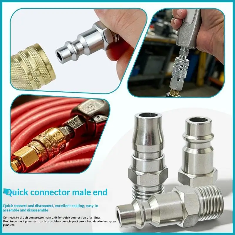 10Pcs Euro Air Compressor Fitting Kit - 1/4
