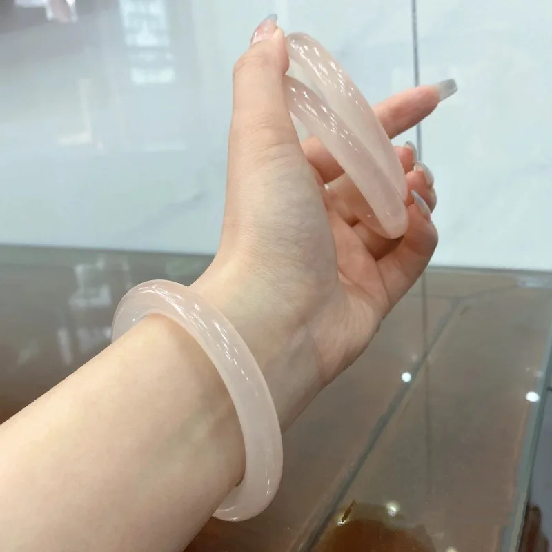 

, ice-type, lotus root , translucent pink, women's , Afghan jade bracelet, supply from Yuji