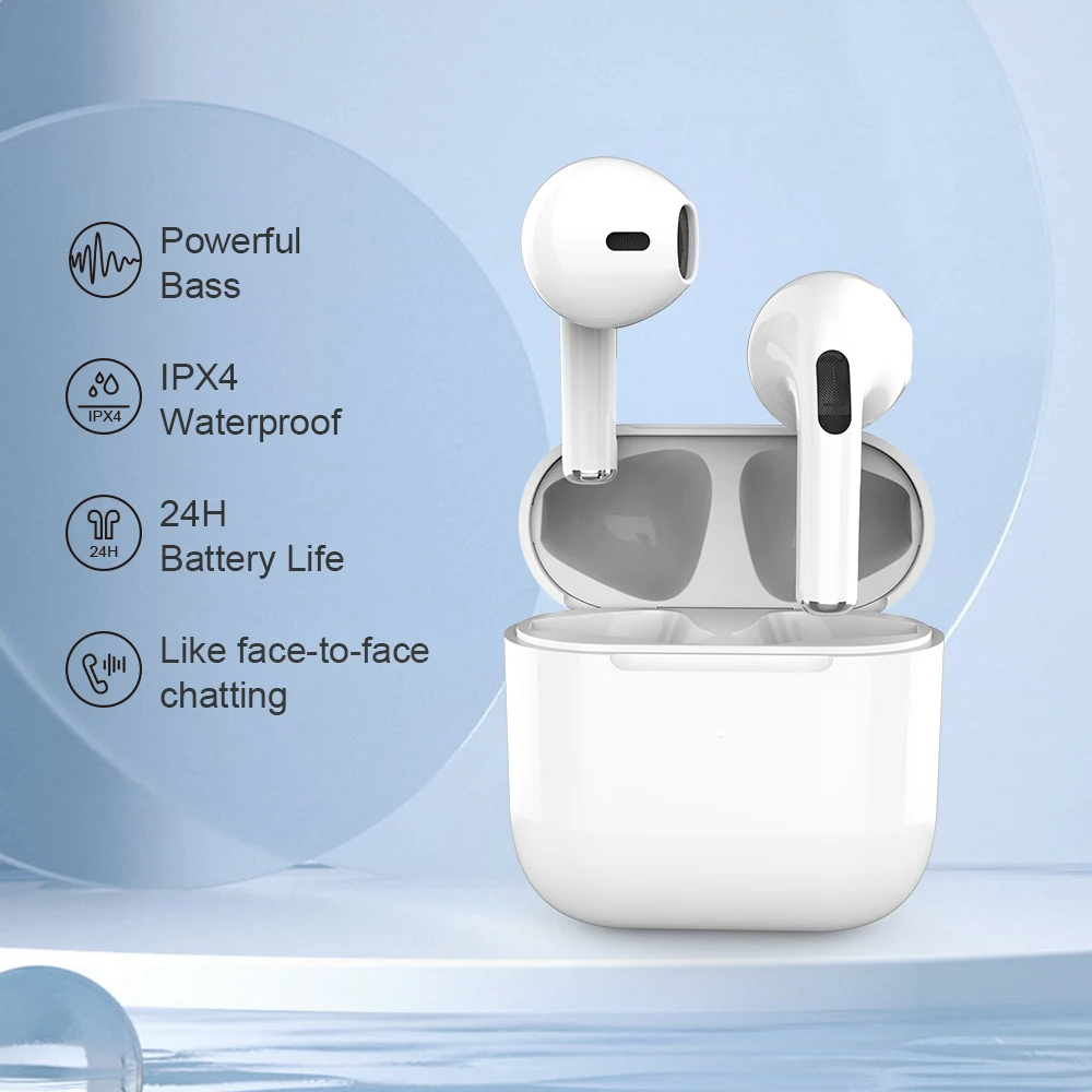 Pro 4 TWS Wireless Headphones Earphone Bluetooth Compatible 5.3 Waterproof Headset with Mic for Xiaomi iPhone Bluetooth Earbuds