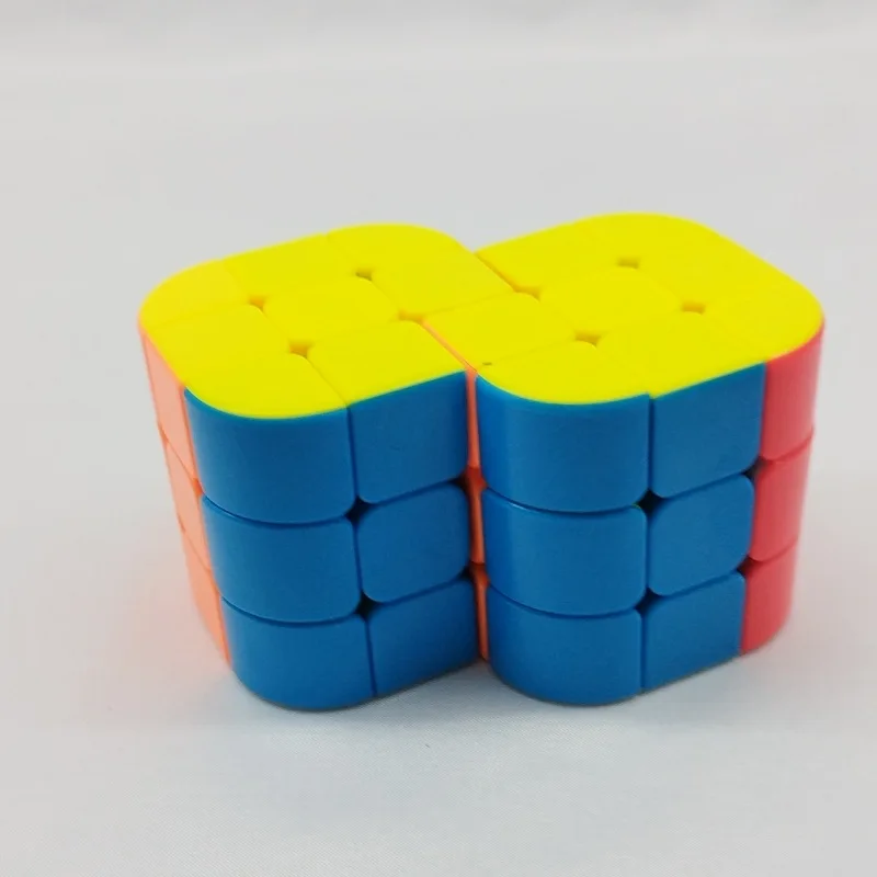 

[Wisdom] 3x3x3 Colored Cylindrical Cube 2-stage 6 Restricted Rotating Cube Siamese Cube Puzzle Leisure Toy Gift