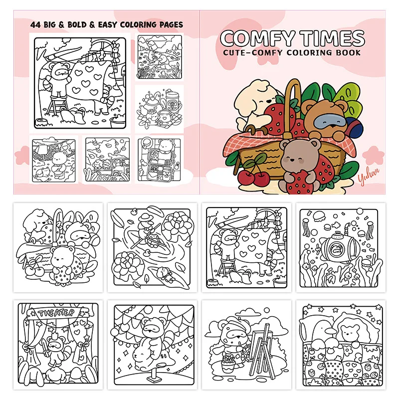 Cute Cartoon Learning Drawing Coloring Book, Can DIY Student Art Drawing Coloring Book
