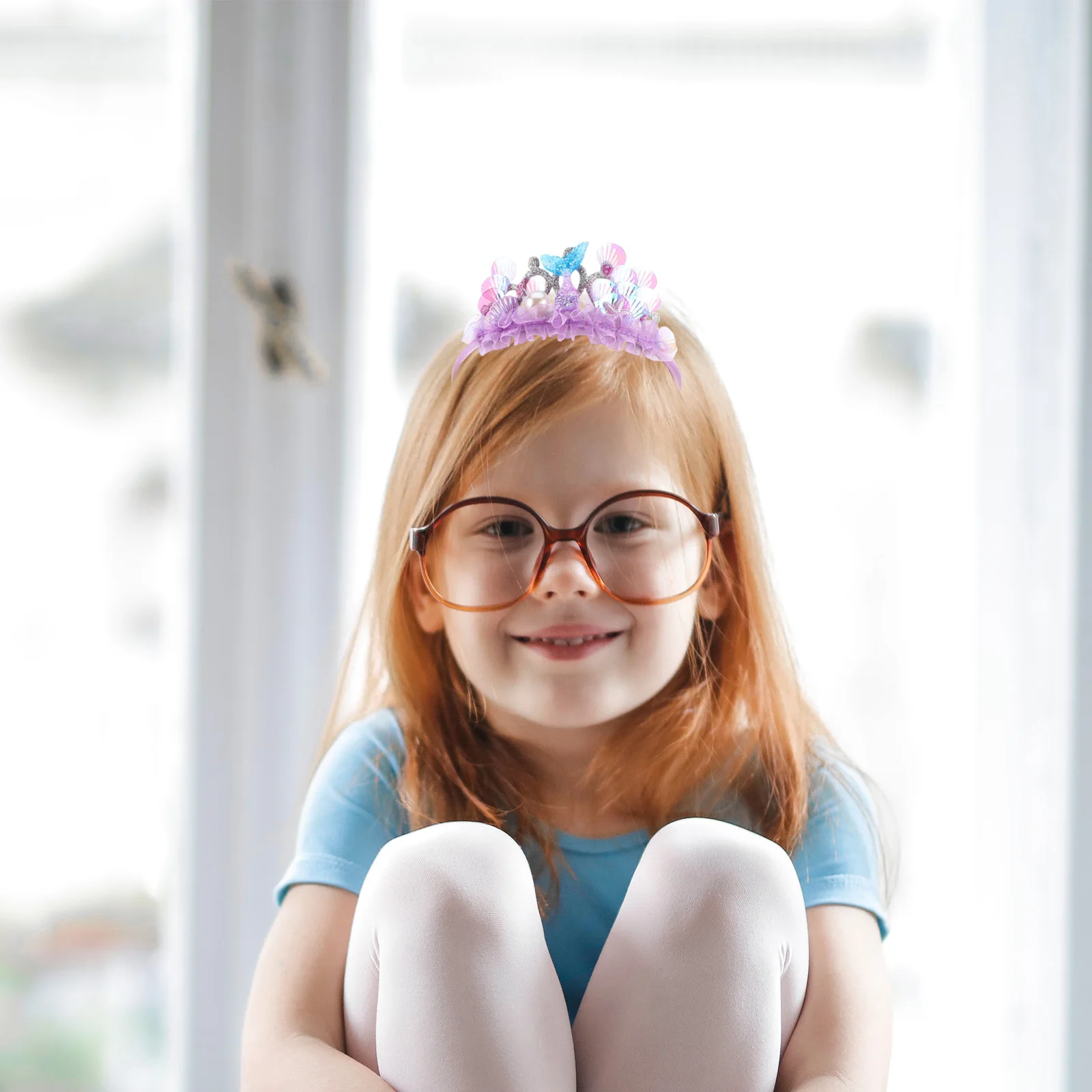 

Ocean-Themed Children's Mermaid Crown Seashell Headband Mermaid Princess Tiara Birthday Dress-Up Party Hairband