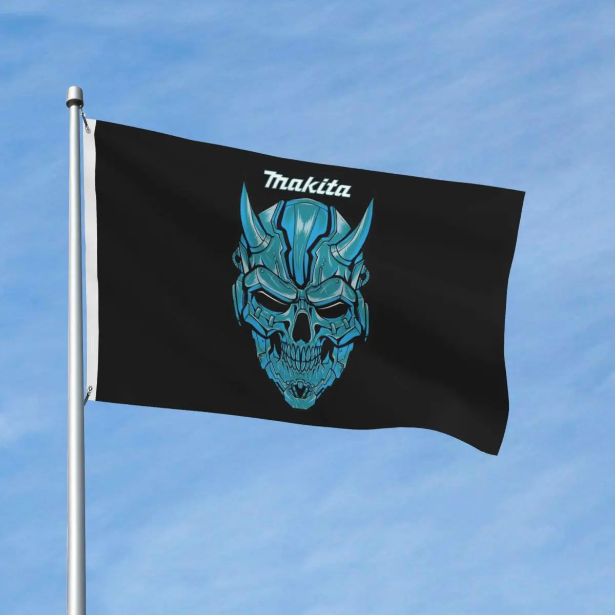 Makitas Skull Power Tools Flag Double Sided Indoor Outdoor Banner Polyester Hanging Decoration 90x150cm