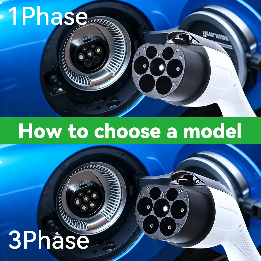 ADPOW GBT شاحن سيارات كهربائية ذكر التوصيل 16A/ 32A سيارة كهربائية شحن بندقية رئيس IP55 Watrtproof 3.5kw /7kw/11kw /22kw شاحن EV GBT التوصيل