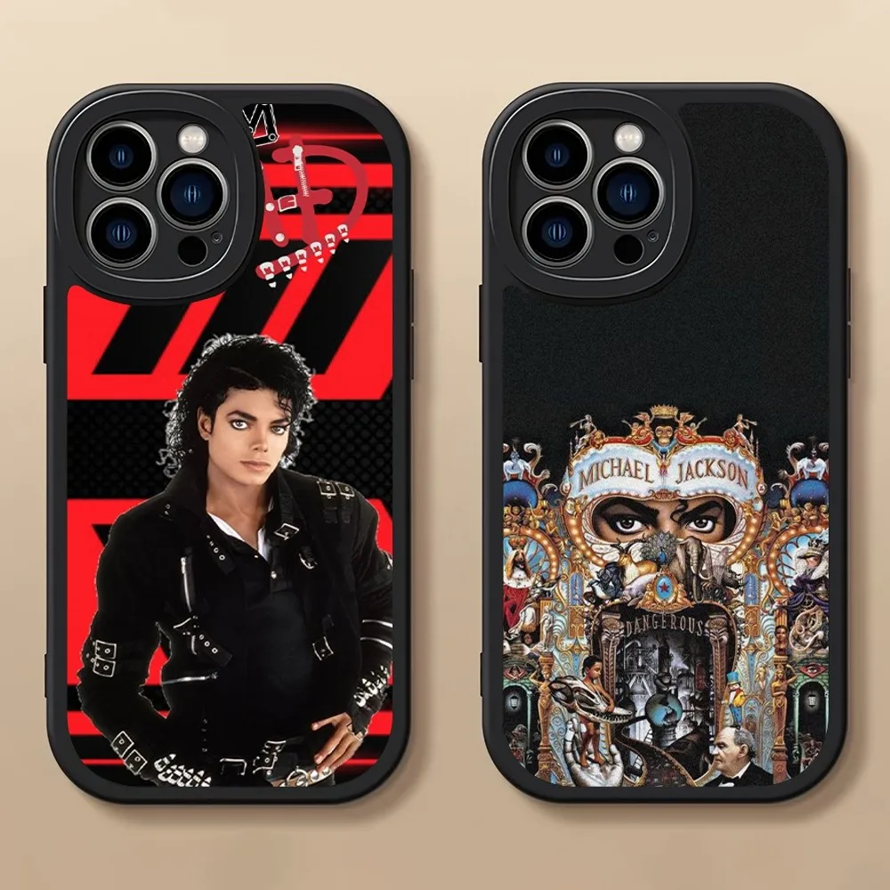 Michael Jackson Singer Phone Case For iPhone 14 15 11 12 13 X XR Pro MAX Plus Lens Protective Leather Soft Back Cover