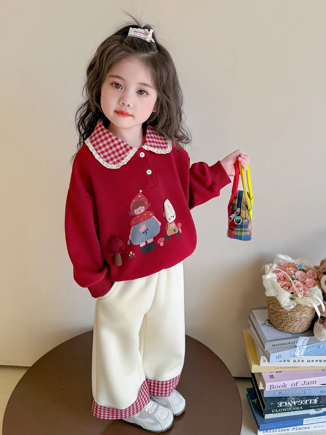 

Faionable Girls' Spring Autumn Set Casual Sle Two-Piece Suit Cute Children's Clothes Baby Girl Trendy Outfit School orm