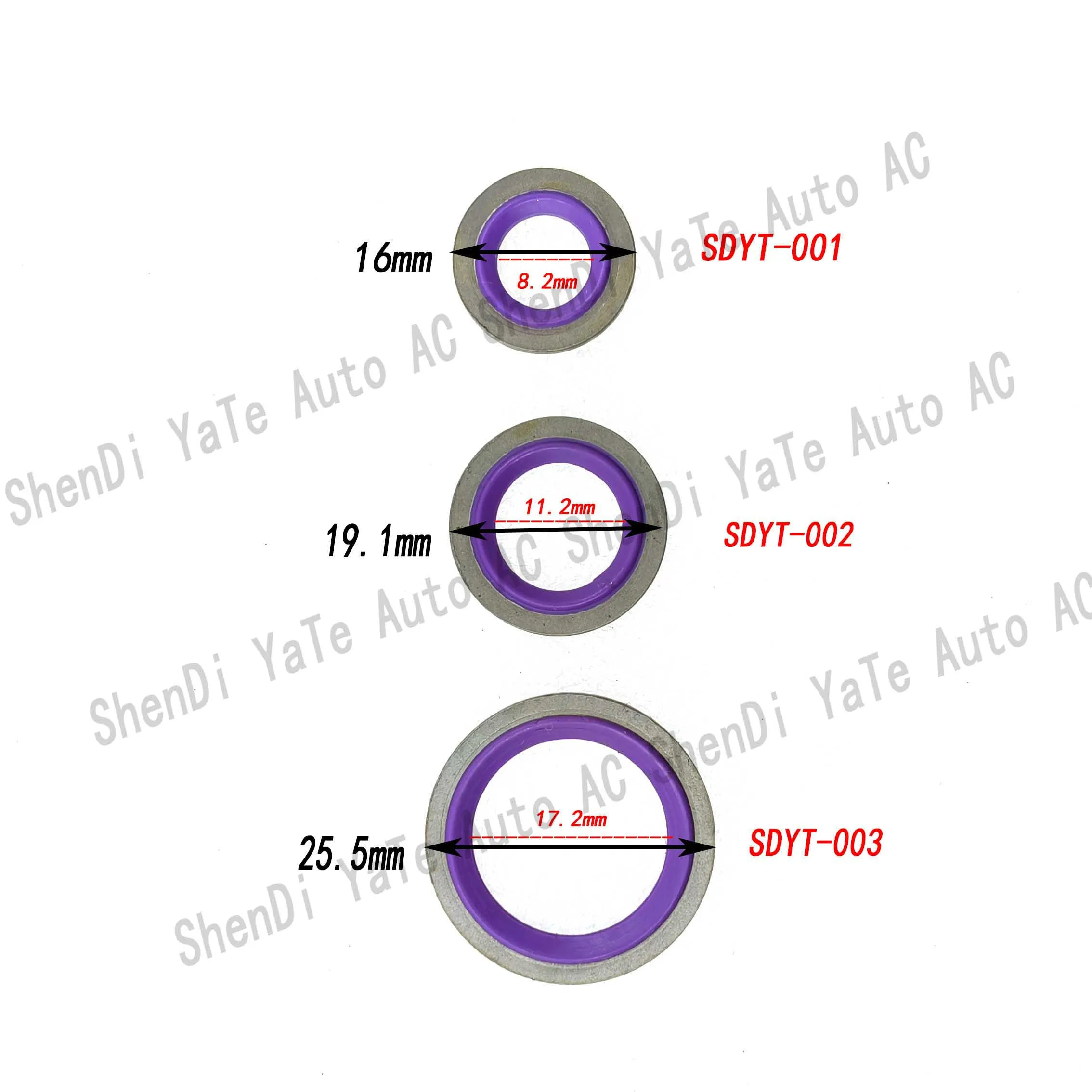 HNBR Rubber +Carbon Steel Special Sealing Washers Gasket O-Ring Seals for A/C System Ports Pipe Joint for Mercedes Benz BMW