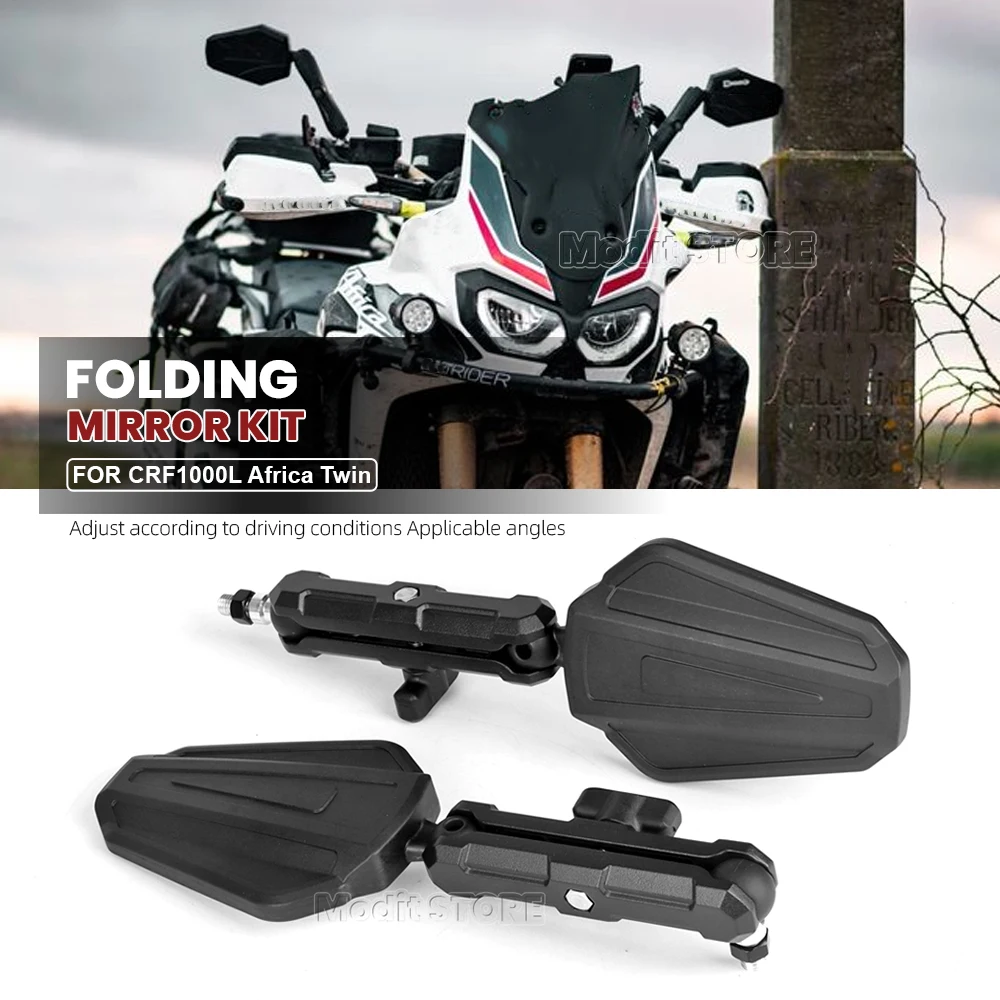 

For Honda CRF1000L CRF1100L CRF 1100L Africa Twin Motorcycle Rearview Mirror Adventure ADV Foldable Side Mirrors Accessories