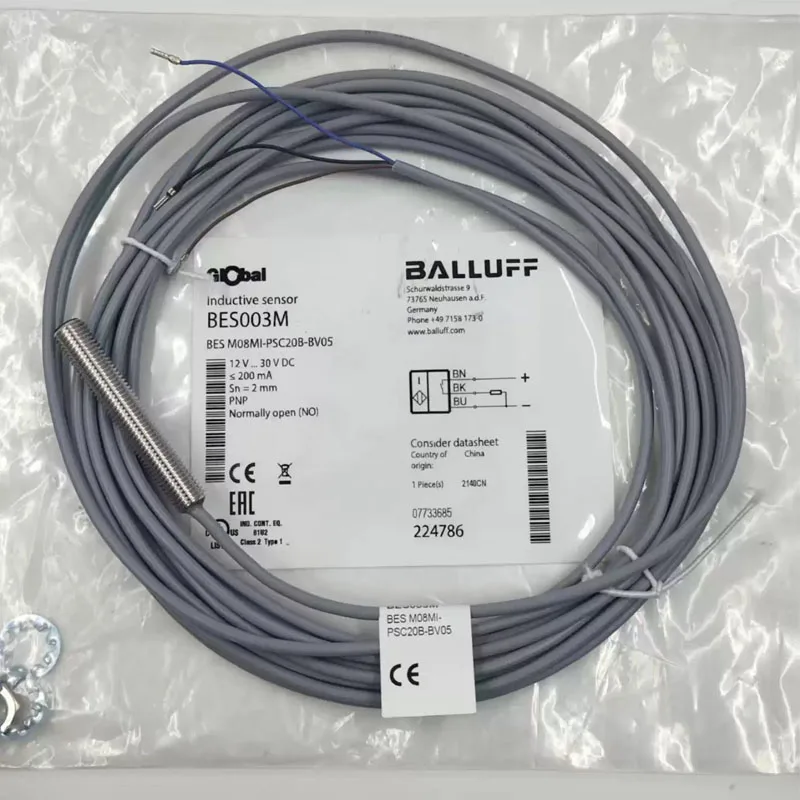 BES003M New Original BALLUFF Proximity switch sensor  BES M08MI-PSC20B-BV05, in stock, welcome to consult.