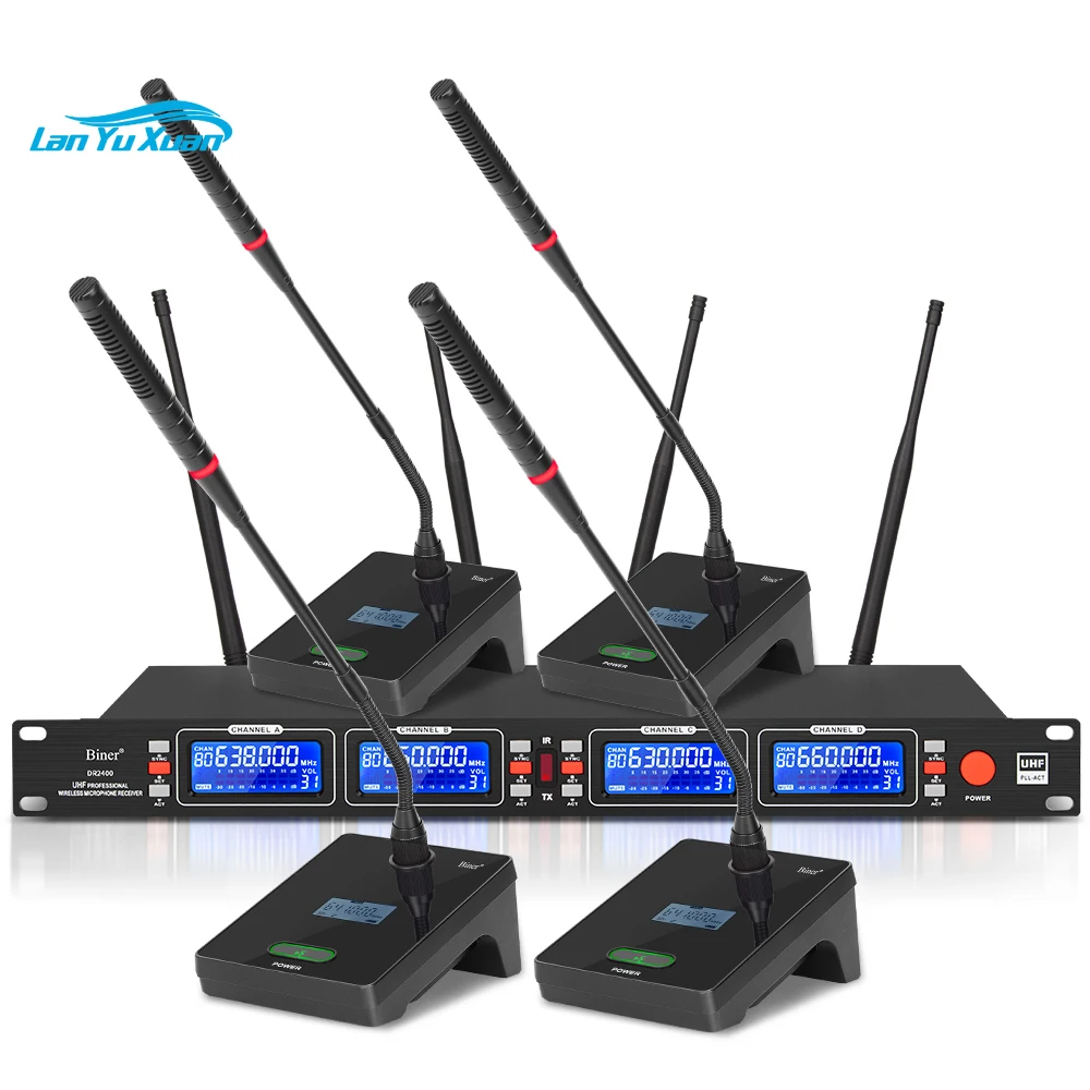 

OEM DR2400 Professional Wireless Microphone Conference Room System Digital Audio Conference System