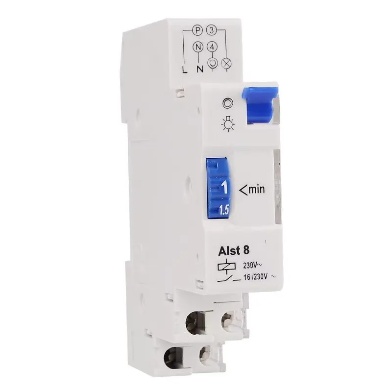 ALST8 (E8) E8 staircase light time switch timer controller 16A 220V good quality 1-7 minutes 1 to 7 minutes timer