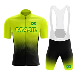 BRAZIL Team 2022 Summer Bike Short Sleeve Cycling Jersey Set MTB Sport Cycling Clothing Bicycle Uniform Roupa Ciclismo Masculino