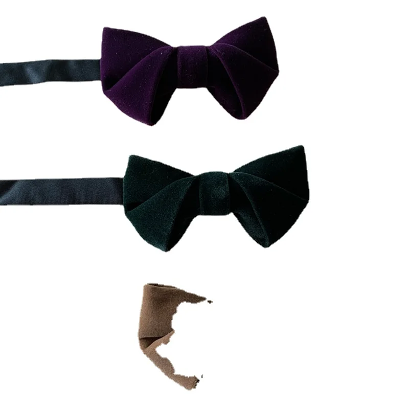 good blue red wool Women children velvet boy girl men flexible green color bow tie male man wedding businessblack accessories