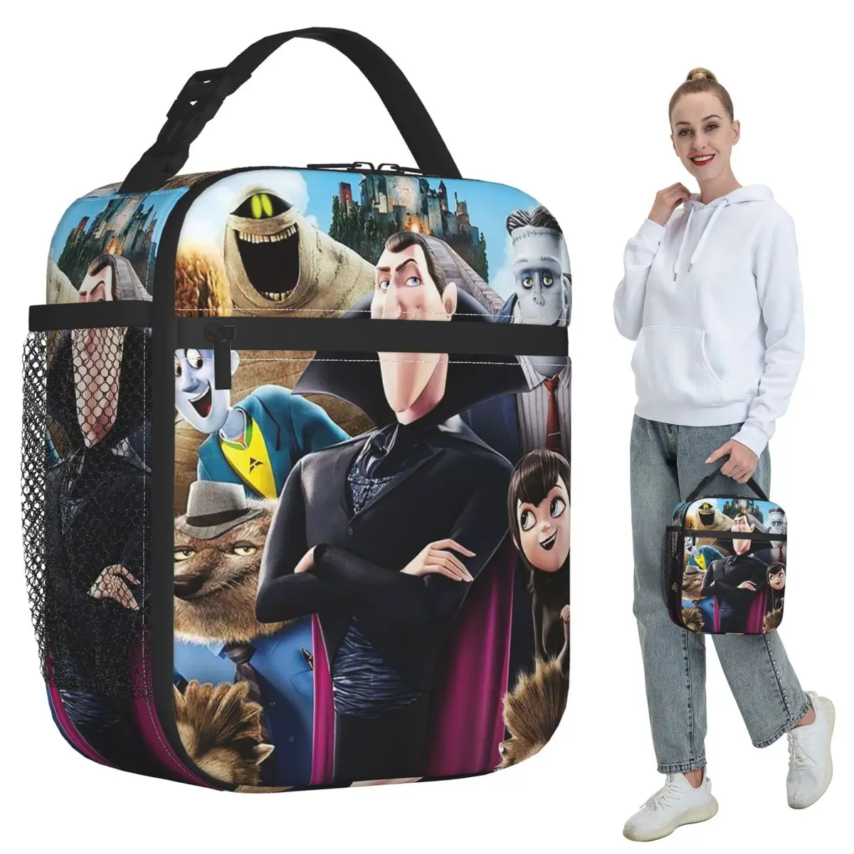 

Термосумка для обедов Hotel Transylvania для детей, школьный термоконтейнер для еды, герметичный ланч-бокс