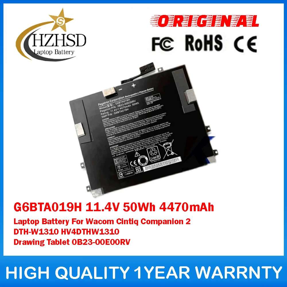 

G6BTA019H 11.4V 50Wh 4470mAh Laptop Battery For Wacom Cintiq Companion 2 DTH-W1310 HV4DTHW1310 Drawing Tablet 0B23-00E00RV