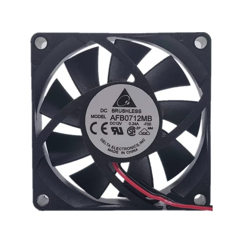 Novo Delta AFB0712MB Ventilador CPU, DC 12V, 0.24A, 7015,7 cm, 70x70x15mm