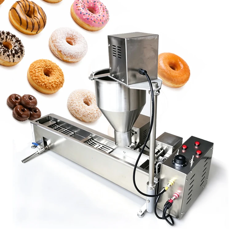 Commercial Automatic Donut Production Line, Efficient & All-in-one Forming & Frying Food-grade & Easy To Clean