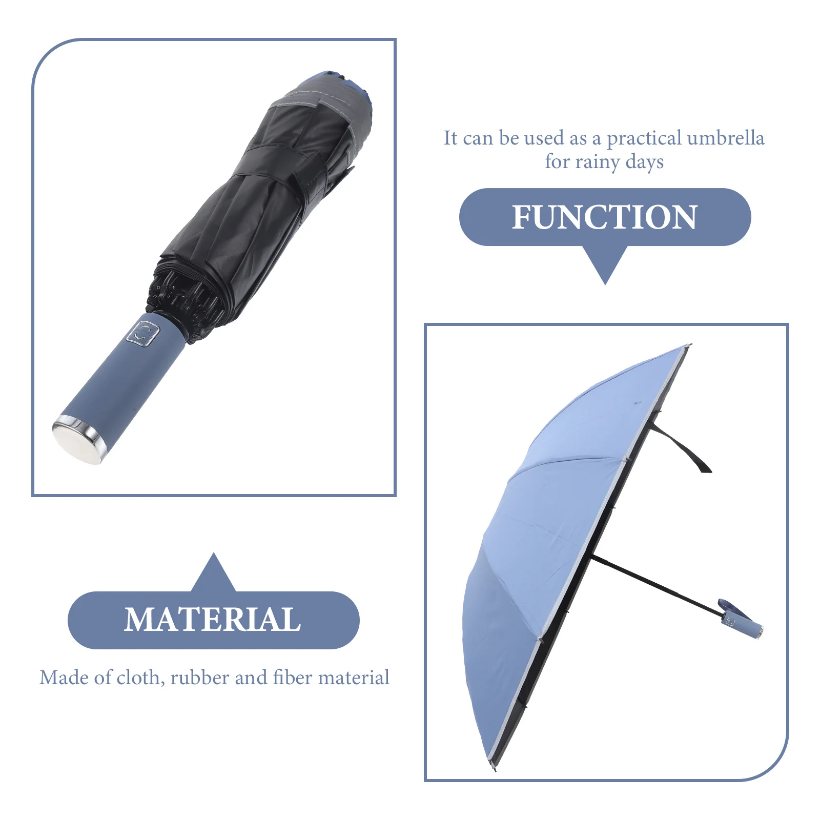 

10 Rib Inverted Folding Umbrella Compact Lightweight Sun and Rain Protection Travel Portable Uv Shield Small Umbrella for Women