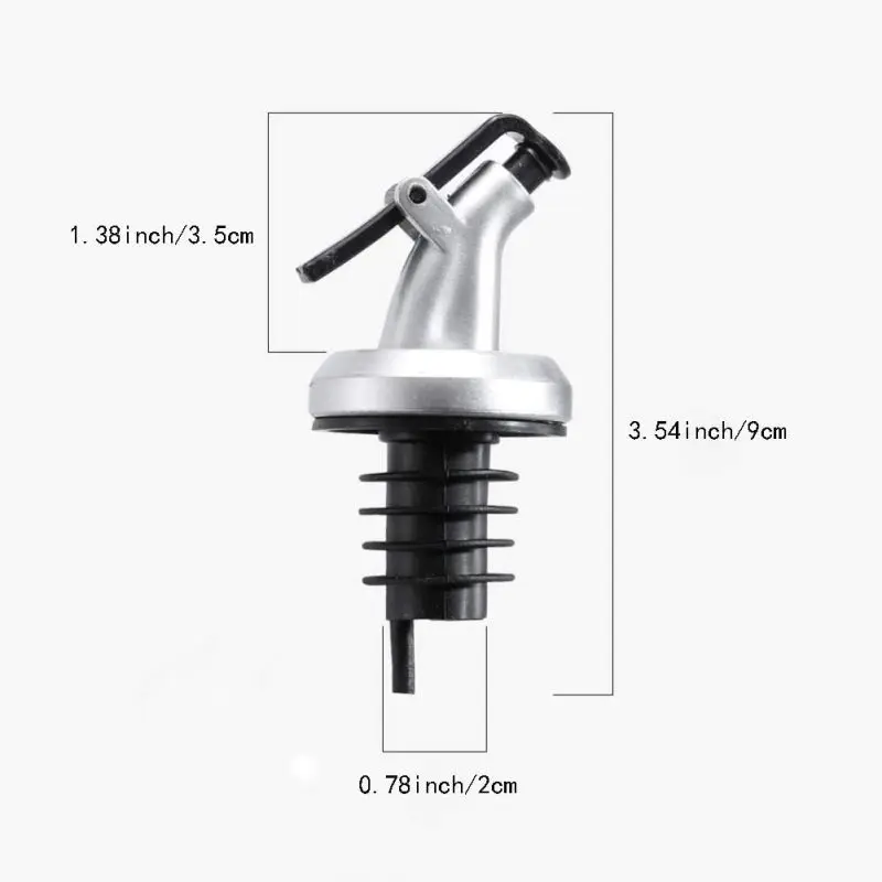 3PCS Silver Spray Paint Oil Bottle Plug Plastic Oil Bottle Plug Soy Sauce Vinegar Bottle Plug Oil Pour Nozzle