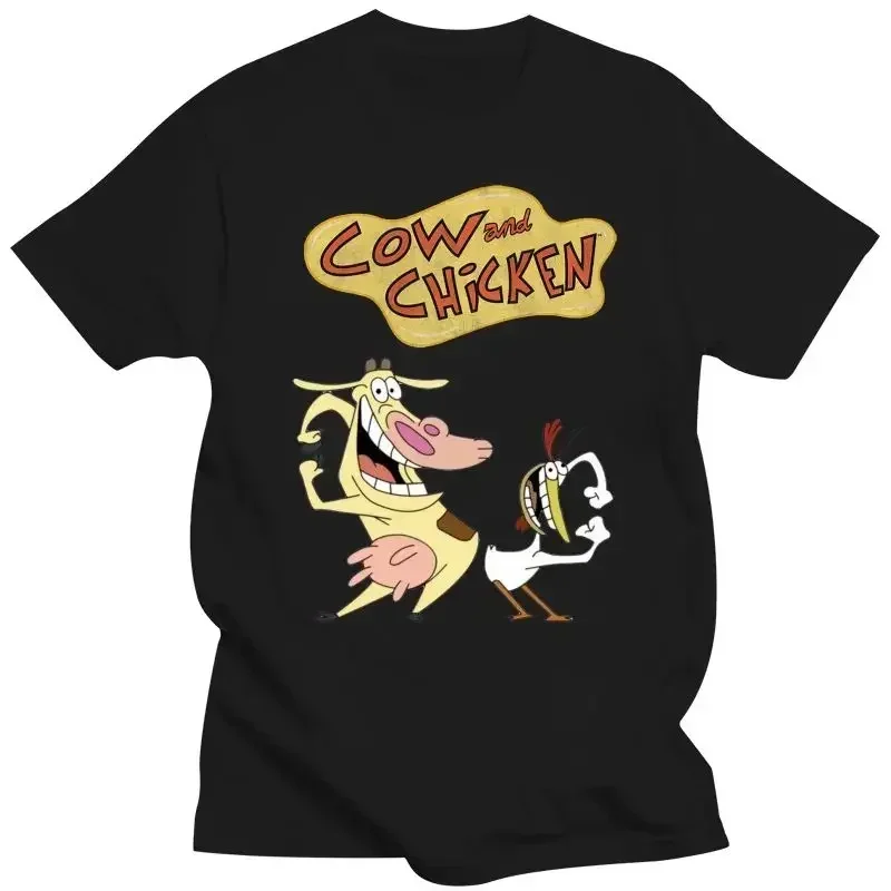 

New David Feiss Animated TV Series V1 Cartoon Cow and Chicken T-Shirt Fun Gift Women Clothing Graphic T Shirts Vintage Y2K Top