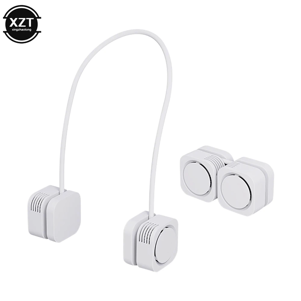 Neue wiederauf ladbare tragbare kleine Lüfter elektrische Lüfter Studenten universelle blattlose hängende Hals ventilator hängen kleinen Hals ventilator für den Außenbereich