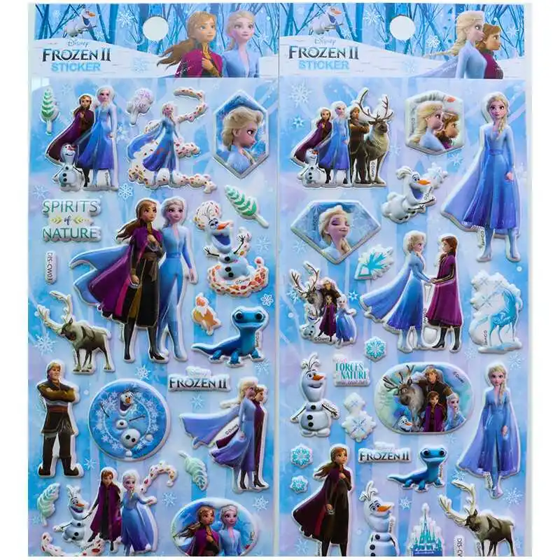 New Frozen Stickers For Kids Girl Elsa Princess Disney Sticker 3d Bubble Elsa Sticker Cartoon Sticker For Kids Gift
