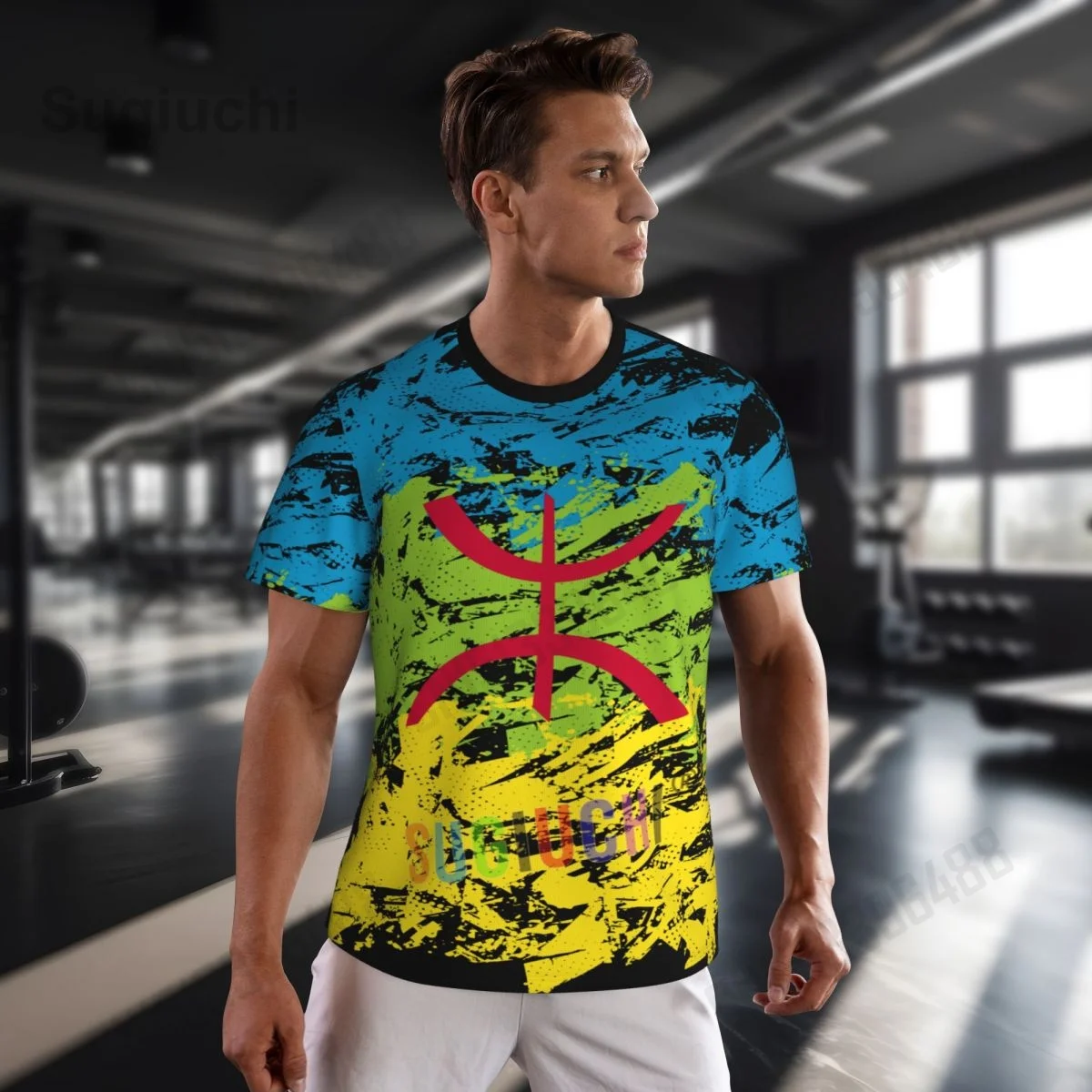 2026 Berber Flag Retro 3D Printing Summer Short Sleeve T-Shirt Men Women Mesh Clothing Breathable Sports Tees