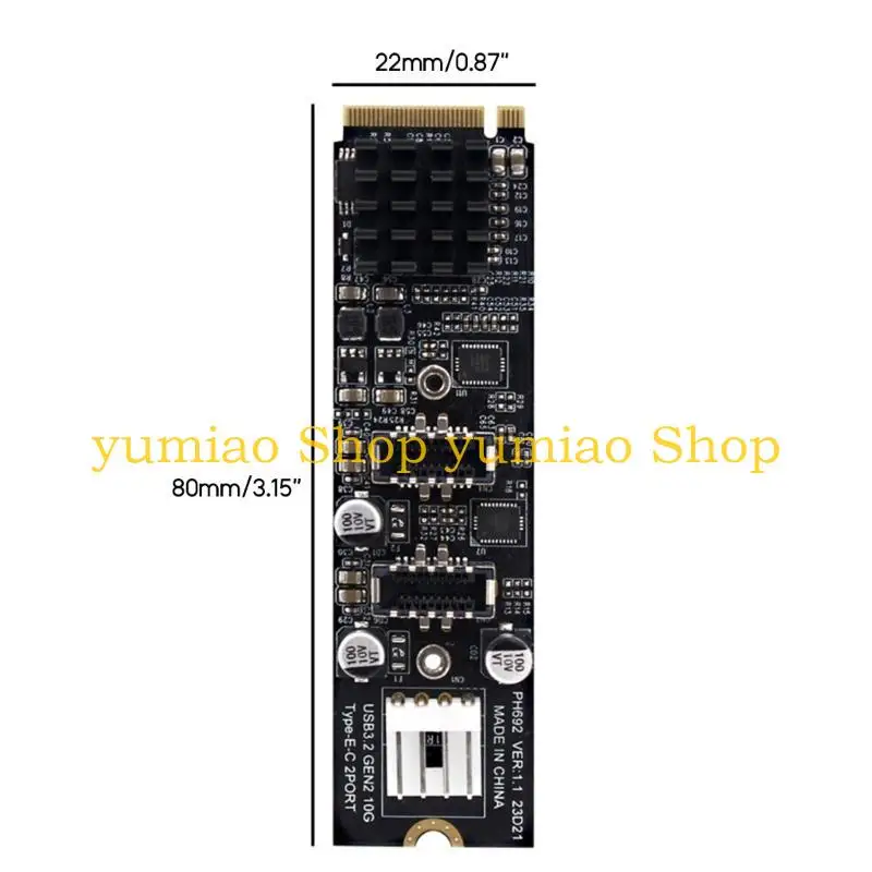 بطاقة توسيع 587B Dual -Port USB NVME PCIE إلى USB محول 10 جيجابت في الثانية ASM3142
