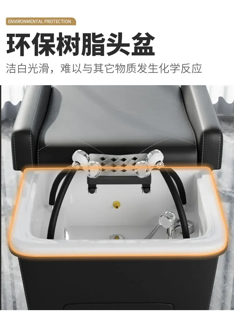 كرسي شامبو لتدوير المياه متعدد الوظائف من xxzBarber Shop، سرير تنظيف وتدليك الرأس في صالونات التجميل