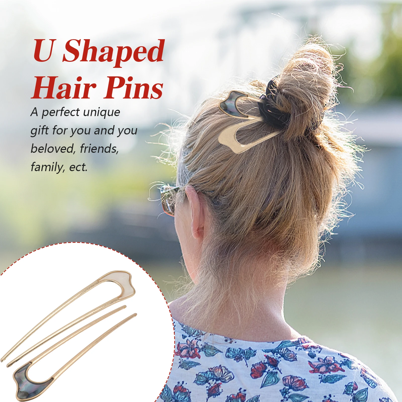 

2pcs Alloy Retro U Shaped Hair Sticks Women Hairpins Bridal Updo Accessories Party Wedding Hair Chopsticks For Lady