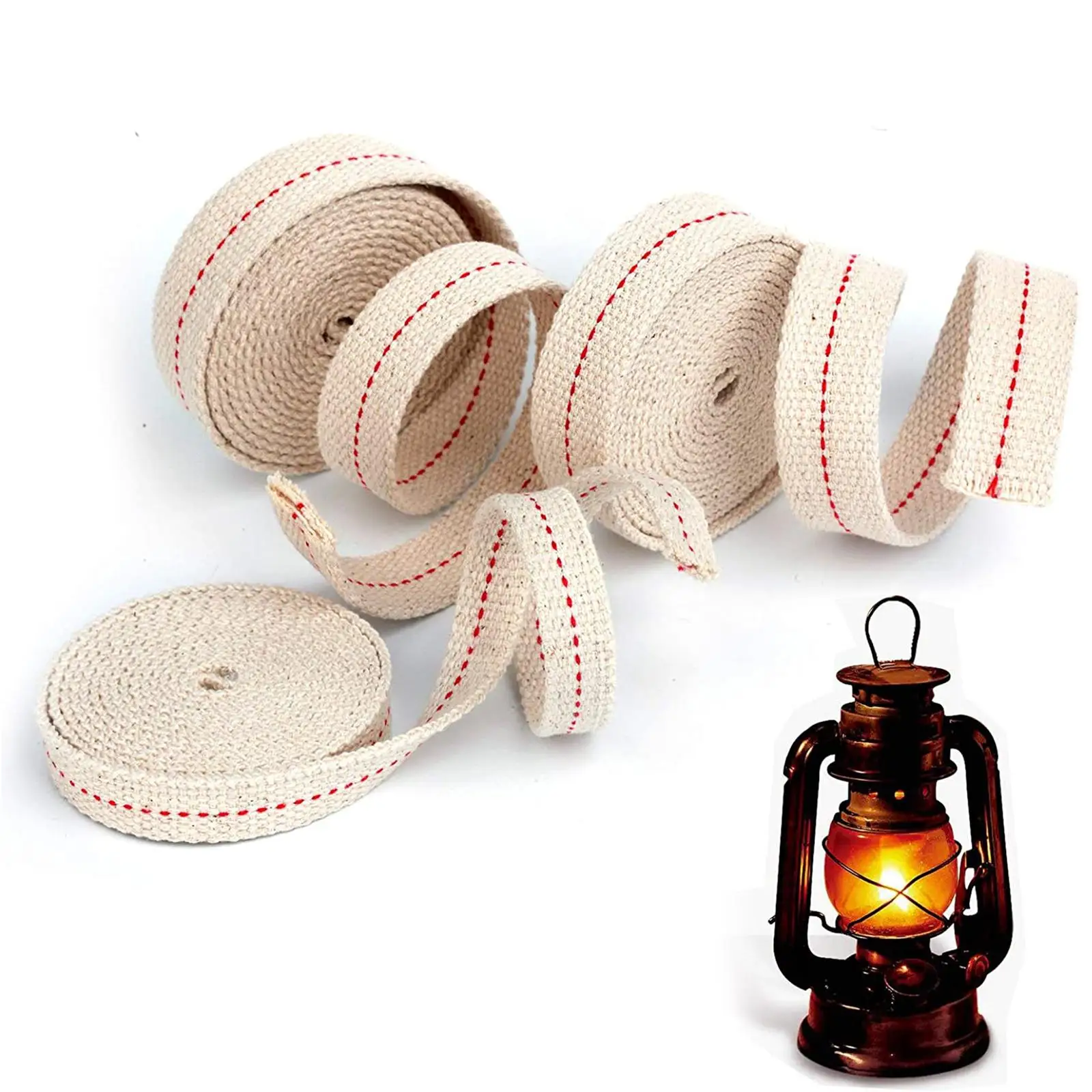 6.5 Foot / 3 Rolls Cotton Oil Lamp Wick, Replacement Oil Lanterns Wick for Oil Lamps and Oil Burners