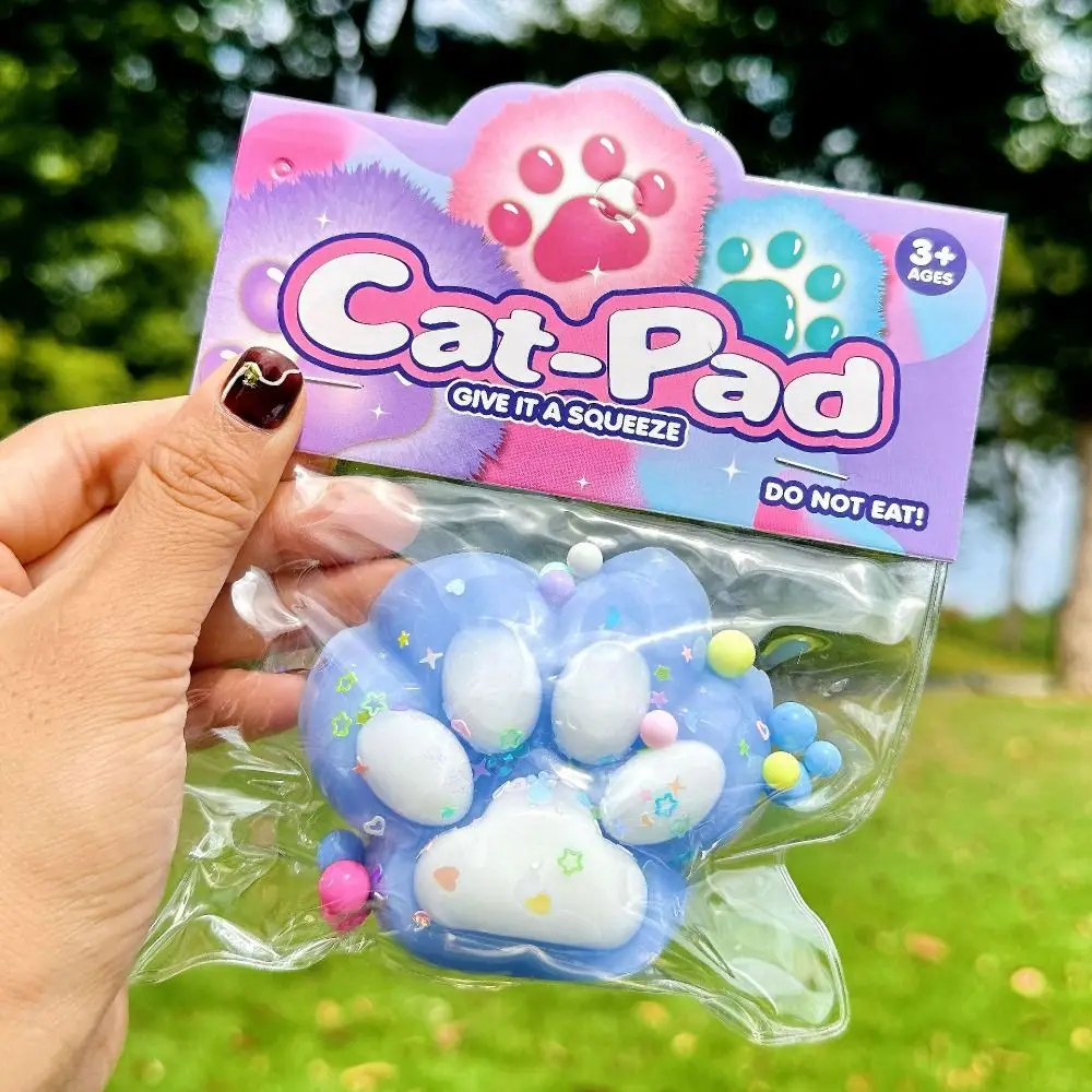 New Squeeze Cat Paw Toys Decompressing and Pinching Cat Paw Pinching and Decompressing Toy Soft Sticky Stress Relief Relax Toys