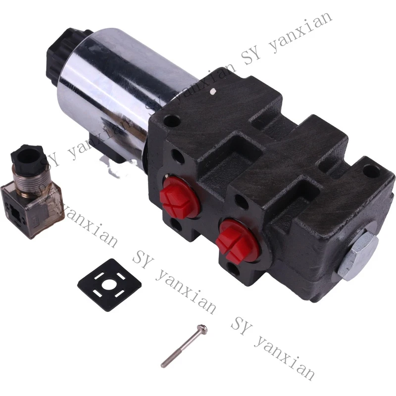 SY+For 12V 24GPM DV90-08S Hydraulic Solenoid Diverter Valve 6-Port #8 SAE